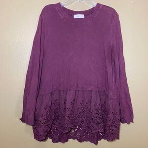 Altar’d State Maroon long sleeve top
